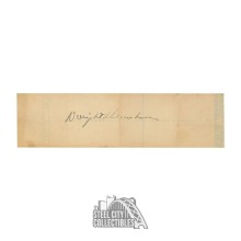 Dwight D Eisenhower Autographed Cut - JSA LOA (Z54588)