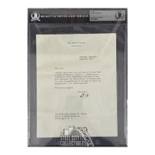 Dwight D Eisenhower Autographed Letter - BAS (April 20th 1957)