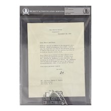 Dwight D Eisenhower Autographed Letter - BAS (Dec 24th 1956)