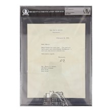 Dwight D Eisenhower Autographed Letter with Envelope - BAS (Feb 15 1954)