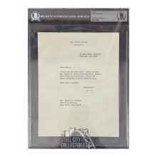 Dwight D Eisenhower Autographed Letter with Envelope - BAS (Feb 18 1956)