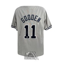 Dwight Gooden Autographed New York Custom Gray Baseball Jersey - BAS