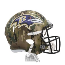 Ed Reed Autographed Baltimore Camo Replica Full Size Football Helmet - BAS