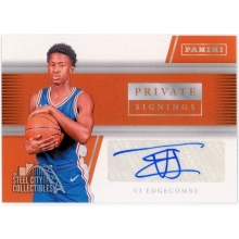 VJ Edgecombe 2026 Panini Private Signings Autograph Card