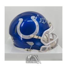 Edgerrin James Autographed Indianapolis Colts Flash Mini Football Helmet - BAS (Bubbled Auto)