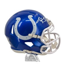 Edgerrin James Autographed Indianapolis Colts Flash Mini Football Helmet - BAS