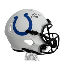 Edgerrin James Autographed Indianapolis Colts Lunar Eclipse Replica Full Size Football Helmet - BAS