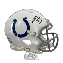 Edgerrin James Autographed Indianapolis Colts Speed Mini Football Helmet - BAS