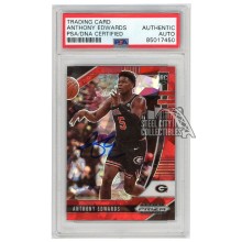 Anthony Edwards 2020-21 Panini Prizm Draft Picks Red Ice Autograph RC Card #41 PSA/DNA
