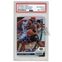 Anthony Edwards 2020-21 Panini Prizm Draft Picks Silver Autograph RC Card #1 PSA/DNA