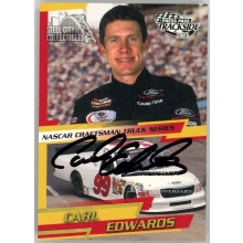Carl Edwards 2003 Press Pass Trackside Rookie Auto Card #P48 Pack Pulled Stamp