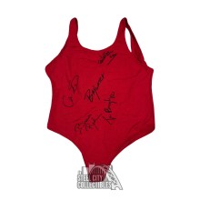 Electra, Bingham, Nolin, Roderick Autographed Baywatch Red Swimsuit - BAS (INSC)