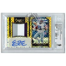 Ezekiel Elliott 2016 Panini Select Gold Rookie Signature Swatches Patch Autograph Card #JS-EE 05/10 BGS 9 AUTO 10