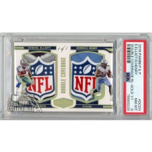 Ezekiel Elliott Derrick Henry 2016 Panini Plates & Patches Dual Rookie NFL Shield Patch Card #DC-EH 1/1 PSA 8