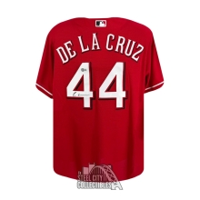 Elly De La Cruz Autographed Cincinnati Reds Nike Baseball Jersey - BAS (Left 4 Signed)