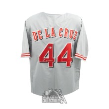 Elly De La Cruz Autographed Cincinnati Custom Gray Baseball Jersey - BAS