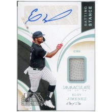 Eloy Jimenez 2020 Panini Immaculate Batting Stance Autograph Glove Card #BS-EJ 1/1