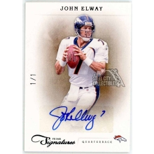 John Elway 2012 Panini Prime Signatures Black Autograph Card #101 1/1