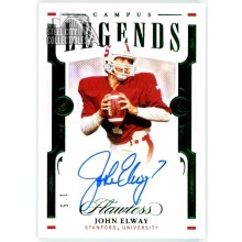 John Elway 2021 Panini Flawless Collegiate Campus Legends Emerald Auto Card 1/5