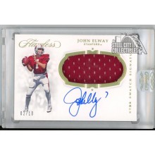 John Elway 2019 Panini Flawless Collegiate Star Swatch Patch Auto Card 02/10