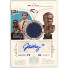 John Elway 2011 Panini National Treasures Emblems of the Hall Jersey Autograph Card #19 8/25
