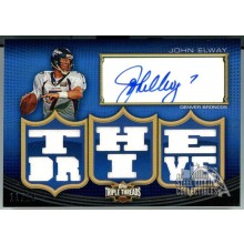 John Elway 2010 Topps Triple Threads Triple Patch Autograph Card #TTAR-12 11/18