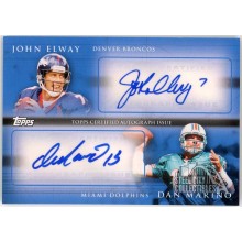 John Elway Dan Marino 2009 Topps Career Best Dual Autograph Card #CBDA-EM 6/25