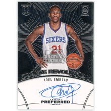 Joel Embiid 2014-15 Panini Preferred Rookie Revolution Auto Card #369 23/49