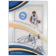 Joel Embiid 2016-17 Panini Immaculate Collection Shadowbox Signatures Card #12 42/50