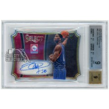 Joel Embiid 2014-15 Panini Select Die Cut Rookie Autograph Card #82 10/99 BGS 9 Mint
