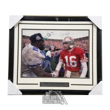 Joe Montana/Emmitt Smith Autographed Framed 16x20 Photo - PSA/DNA COA
