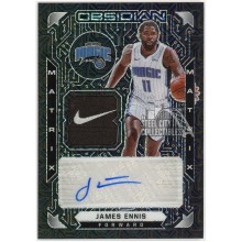 James Ennis 2020-21 Panini Obsidian Matrix Materials Game-Used Nike Logo Tag Patch Card #MM-JEN 1/1