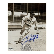 Enos Slaughter Autographed St Louis Cardinals 8x10 Baseball Photo - JSA