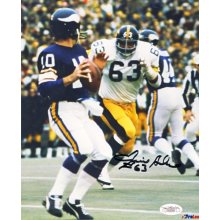 Ernie Holmes Autographed Pittsburgh Steelers 8x10 Photo (Running) - JSA COA