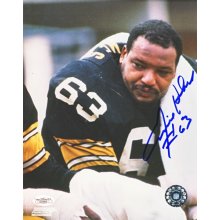 Ernie Holmes Autographed Pittsburgh Steelers 8x10 Photo (Sitting) - JSA COA