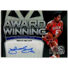 Julius Erving 2018-19 Panini Spectra Award Winning Silver Prizm Auto Card 20/25