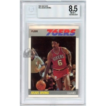 Julius Erving 1987-88 Fleer Basketball Card #35 BGS 8.5
