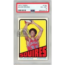 Julius Erving 1972-73 Topps Basketball Rookie Card #195 PSA 6 (419)