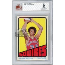 Julius Erving 1972-73 Topps Basketball Rookie Card #195 BVG 6 (772)