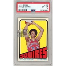 Julius Erving 1972-73 Topps Basketball Rookie Card #195 PSA 6 (625)