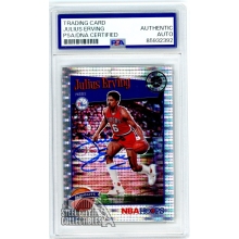 Julius Erving 2019-20 Panini Hoops Premium Stock Autograph Card #293 PSA/DNA