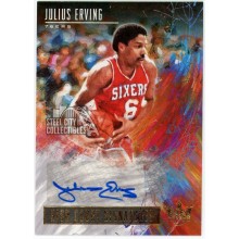 Julius Erving 2018-19 Panini Court Kings High Court Gold Autograph Card #HC-JEV 22/25