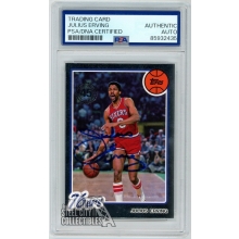 Julius Erving 2025 Topps 45th Anniversary Autograph Card #80BK-2 PSA/DNA