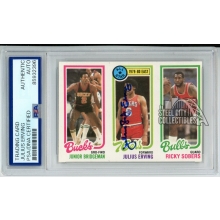 Julius Erving 1981 Topps All Star Autograph Card #49 PSA/DNA