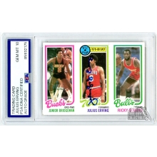 Julius Erving 1980 Topps All Star Autograph Card #1 PSA/DNA 10