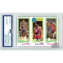 Julius Erving 1980 Topps All Star Version 2 Autograph Card #1 PSA/DNA 10
