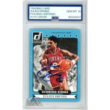 Julius Erving 2014-15 Panini Donruss Scoring Kings Autograph Card #32 PSA/DNA 10