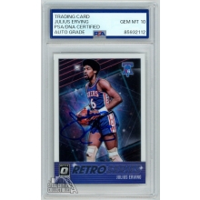 Julius Erving 2018-19 Panini Donruss Optic Retro Autograph Card #21 PSA/DNA 10