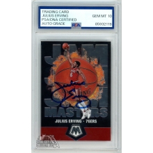 Julius Erving 2019-20 Panini Mosaic Jam Masters Autograph Card #2 PSA/DNA 10