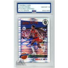 Julius Erving 2019-20 Panini Hoops Premium Stock Autograph Card #293 PSA/DNA 10